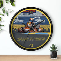 Kart Racing at Circuit Du Mans Wall Clock