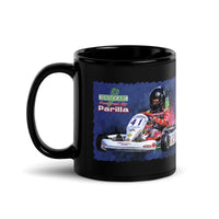 Kart Racing Tony Kart powered by Parilla Black Glossy Mug