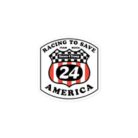 Racing to Save America Shield Team MAGA 24 Bubble-free stickers