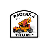 Racers 4 Trump Team MAGA 24 Dirt Sprint Car Bubble-free stickers