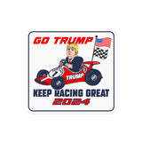 Trump Race Car #1 "Go Trump" Bubble-free stickers