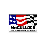 Vintage Karting McCulloch "High Performance Engines" Kart Racing Engines Bubble-free stickers