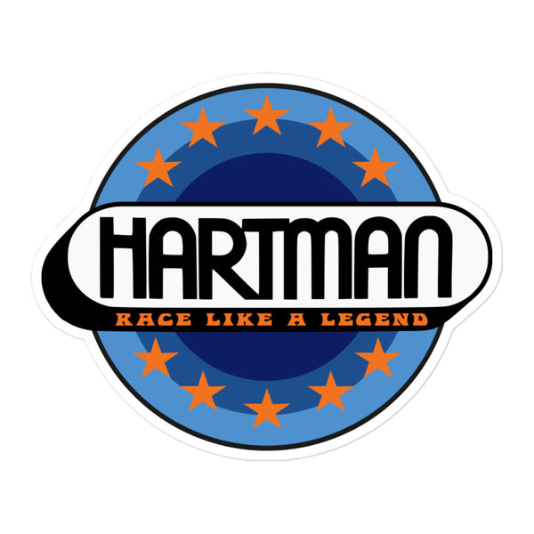 Vintage Karting Hartman "Race Like a Legend" vintage Hartman colors & stars Bubble-free stickers