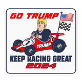 Trump Race Car #1 "Go Trump" Bubble-free stickers