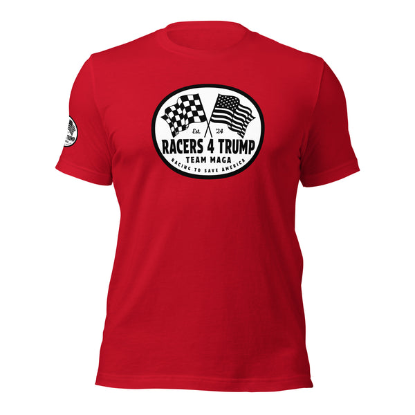 Racers 4 Trump Team MAGA 24 Oval Flags Unisex T-shirt