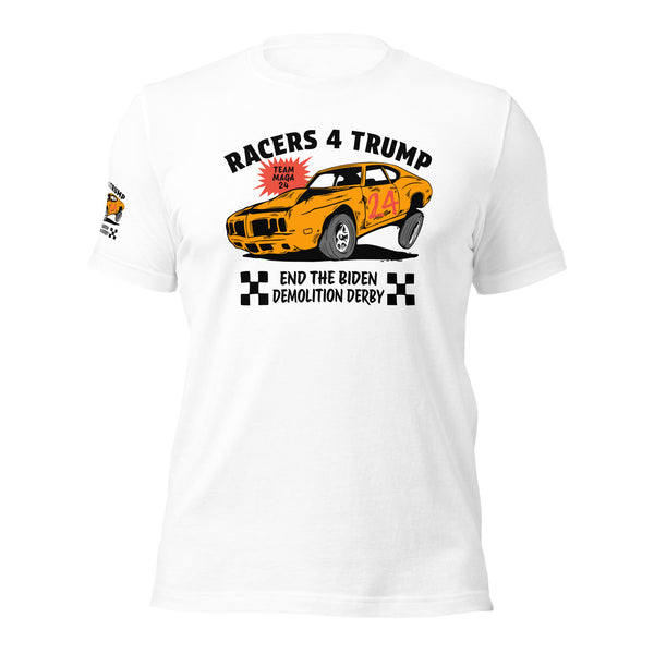 Racers 4 Trump Team MAGA 24 "End the Biden-Harris Demo Derby" Unisex T-shirt