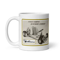 Vintage Karting Jim Rathman's Xterminator World Champion White glossy mug