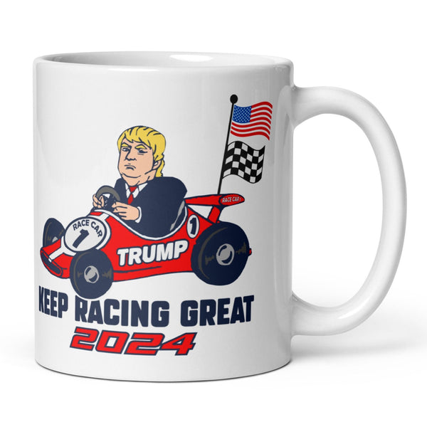 Trump Inspired Keep Racing Great 2024 Coffee Mug