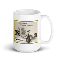 Vintage Karting Jim Rathman's Xterminator World Champion White glossy mug