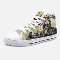 Vintage Karting Senna Kart #9 Unisex High Top Canvas Shoes