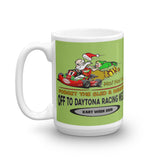Speed Santa "Off to Daytona We Go" Kart Racing Coffee Mug