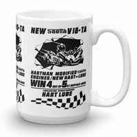 Vintage Kart Racing Hartman Engineering Seatta Kart Racing Engine Coffee Mug